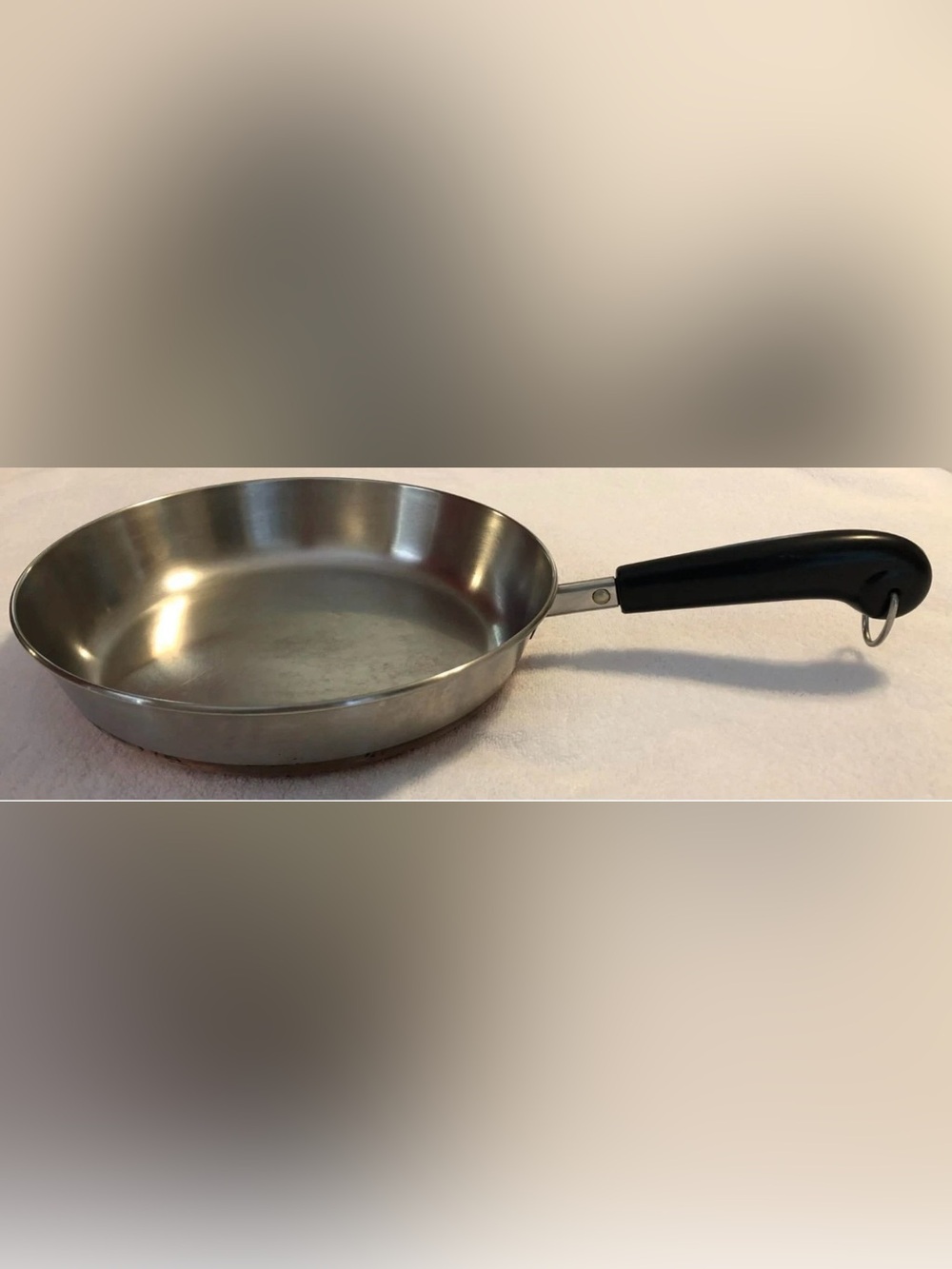 Revere Ware Frying Pan, 1801, 10 inch Copper Bottom Skillet, USA, #83, Vintage